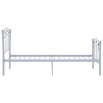 vidaXL Cadre de lit sans matelas gris métal 90x200 cm