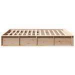 vidaXL Cadre de lit avec rangement intégré - 150 x 200 cm  en pin massif