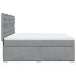 vidaXL Sommier à lattes de lit avec matelas Gris clair 180x200cm Tissu