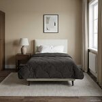 vidaXL Duvet d'hiver Matelassé Anthracite 155 x 200 cm