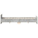 vidaXL Cadre de lit sans matelas gris béton 140x200 cm