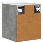 vidaXL Cabinet de chevet mural Gris béton 33 x 34 5 x 43 cm