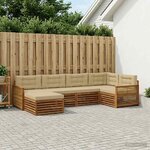 vidaXL Ensemble de canapés d'extérieur 6 Pièces Naturel et Beige