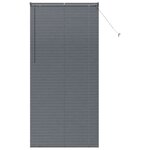 vidaXL Store de Fenêtre avec des rideaux Manuel Gris foncé Aluminium