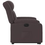 vidaXL Fauteuil inclinable électrique marron foncé tissu