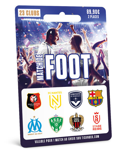Coffret cadeau - ticketbox - carte 100  foot