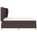 Lit Box Spring vidaXL avec Matelas Marron Foncé 180x200 cm Tissu