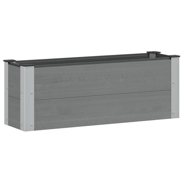 vidaXL Jardinière surélevée Gris 100 x 30 x 36 cm WPC et Aluminium