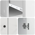 vidaXL Buffet Blanc brillant 66 x 34 5 x 90 cm Bois d'ingénierie