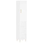 vidaXL Buffet haut Blanc 34 5x34x180 cm Bois d'ingénierie