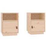 vidaXL Tables de chevet 2 Pièces 40x34x55 cm Bois de pin massif