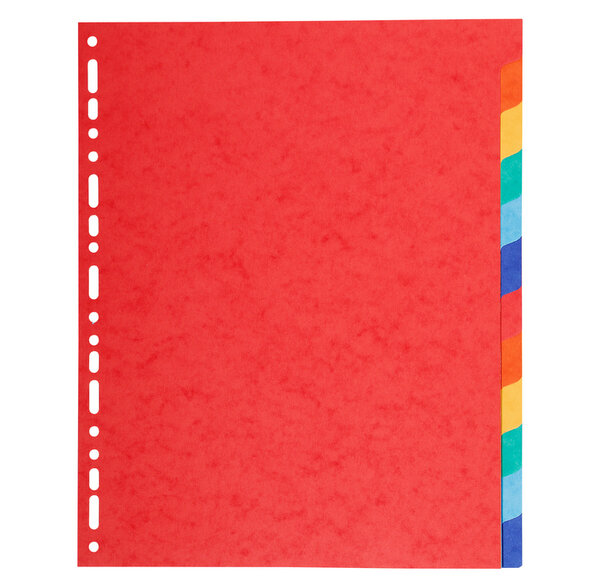 Jeu de 12 intercalaires en carte 220 g. Format A4 maxi EXACOMPTA
