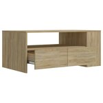 vidaXL Table basse Chêne sonoma 102x55x42 cm Bois d'ingénierie