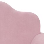vidaXL Canapé-lit pour enfants 2 places rose peluche douce