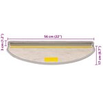 vidaXL Tapis d'escalier autocollants 30 Pièces 65x21x4 cm argenté