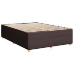 vidaXL Sommier à lattes de lit avec matelas Marron foncé 140x190 cm