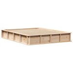 vidaXL Cadre de lit avec rangement intégré - 150 x 200 cm  en pin massif