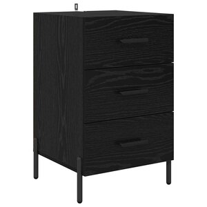 vidaXL Cabinet de chevet Chêne noir 40 x 40 x 66 cm Bois d'ingénierie