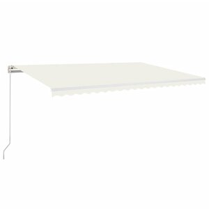 vidaXL Auvent manuel rétractable 500x300 cm Crème