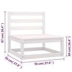 vidaXL Salon de jardin 8 Pièces avec coussins Bois de pin massif