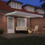 vidaXL Auvent Rétractable Blanc 400 × 300 cm Polyester et métal