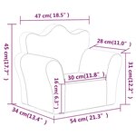 vidaXL Canapé pour enfants crème peluche douce