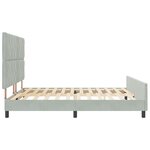 vidaXL Cadre de lit avec tête de lit Gris clair 180 x 200 cm Velours
