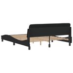 vidaXL Cadre de lit avec tête de lit Noir 160x200 cm Velours