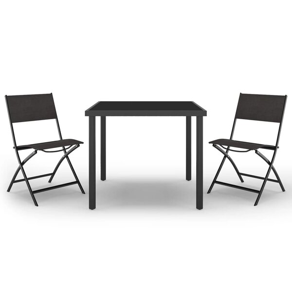 vidaXL Ensemble de salle à manger d'extérieur 3 Pièces Acier