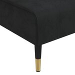vidaXL Chaise longue noir velours