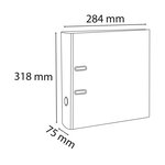 Classeur à levier polypropylène dos de 75mm - Noir EXACOMPTA