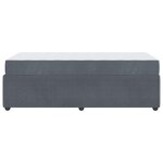 vidaXL Cadre de lit avec matelas Gris foncé 90 x 200 cm Velours