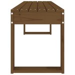 vidaXL Banc de jardin marron miel 110x38x45 cm bois de pin massif