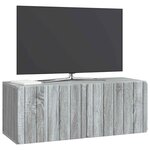 vidaXL Meuble TV mural 78 5 x 31 x 30 cm Sonoma gris Bois d'ingénierie