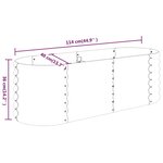 vidaXL Lit surélevé de jardin Acier enduit de poudre Argenté