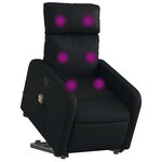vidaXL Fauteuil inclinable de massage Noir Similicuir