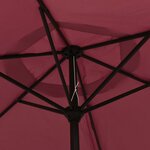 vidaXL Parasol d'extérieur avec mât métallique Bordeaux 300 cm