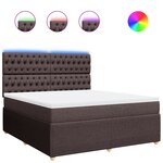 vidaXL Sommier à lattes de lit avec matelas Marron foncé 180x200 cm