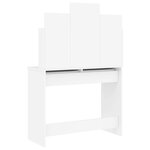 vidaXL Coiffeuse avec miroir blanc 96x39x142 cm