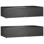 vidaXL Housses de salon de jardin 2 Pièces 12 œillets rectangulaire