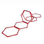 Pure2improve 6 pièces grille hexagonale d'agilité rouge