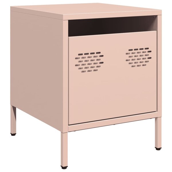 vidaXL Table de chevet rose 35x39x43 5 cm acier