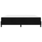 vidaXL Lit à ressorts avec matelas Noir 180 x 200 cm tissu