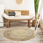 Tapis DECO Jute diam 120 cm - Vague Dentelle