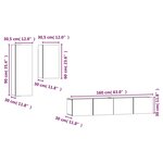 vidaXL Ensemble de meubles TV 4 Pièces Blanc Bois d'ingénierie