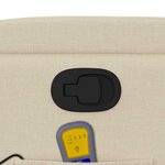 vidaXL Fauteuil de massage inclinable crème tissu
