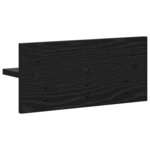 vidaXL Porte-manteau mural avec étagère Chêne noir 40 x 10.5 x 18 cm