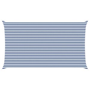 vidaXL Voile d'ombre Bleu et Blanc 4 x 7 m 100 polyester Oxford