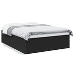 vidaXL Cadre de lit sans matelas noir 160x200 cm