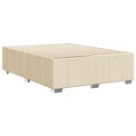 vidaXL Cadre de lit sans matelas crème 140x190 cm tissu